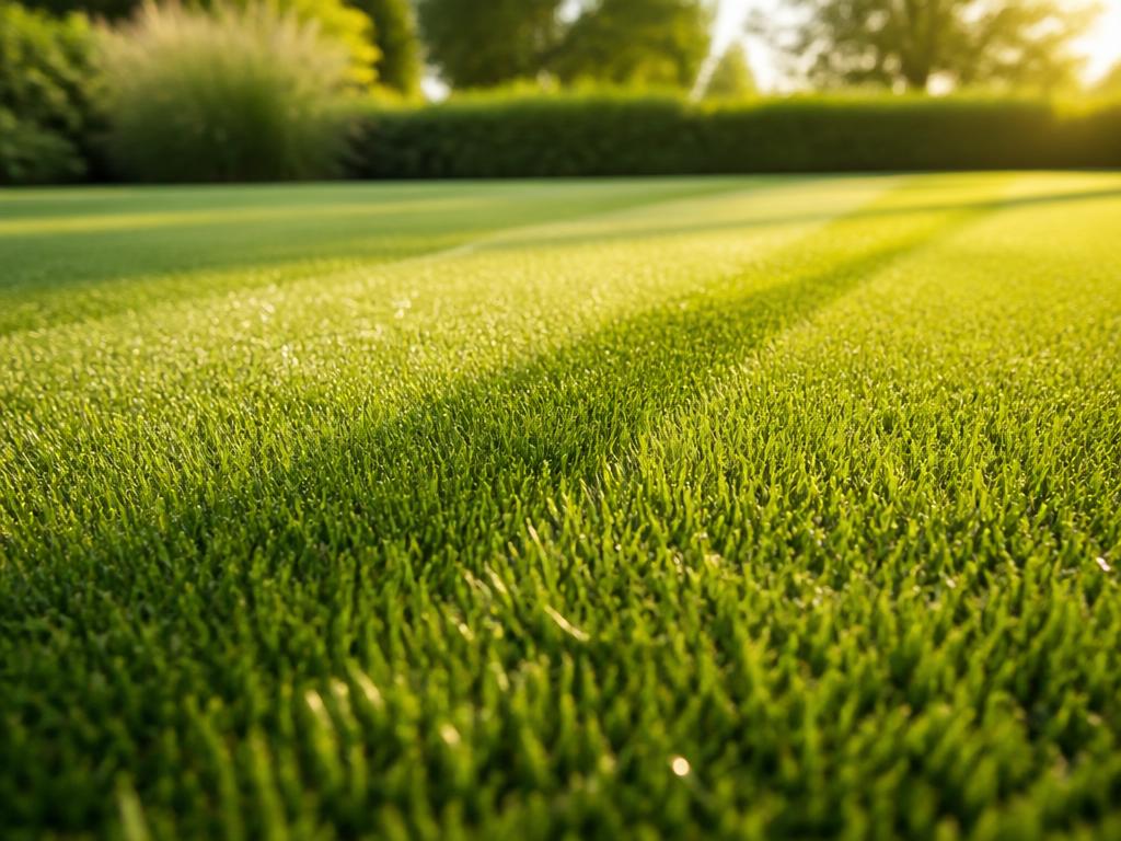 Frisch gemähtes, gesundes Gras im Detail